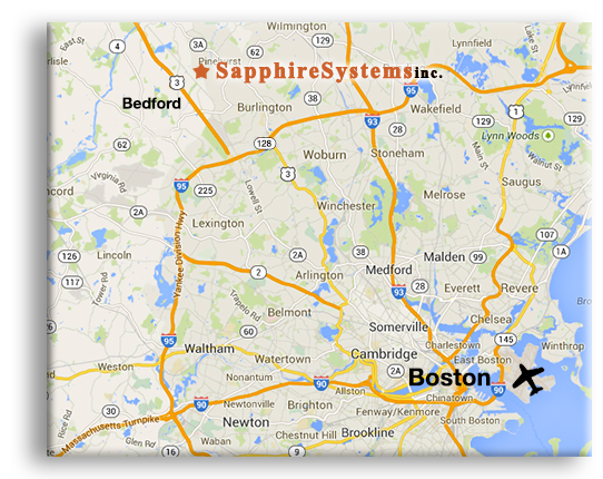 Map of 19 Crosby Dr. Bedford, MA